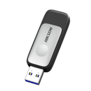 海康威视（HIKVISION）128GB USB3.1U盘星云R32银黑 伸缩接口设计 电脑车载投标高速优盘系统盘