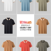 罗蒙短袖POLO衫男简约舒适2023夏季新款商务休闲百搭撞色翻领T恤G