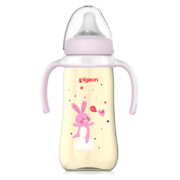 PLUS会员：Pigeon 贝亲 PPSU双手柄 彩绘奶瓶 330ml