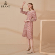 E·LAND 衣恋 女士中长款连衣裙 EEOWA49C1N