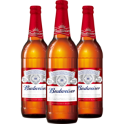 百威（Budweiser）经典啤酒 600ml*12瓶 高端啤酒 啤酒整箱