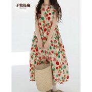子牧棉麻 女士碎花连衣裙 Z23XH002699