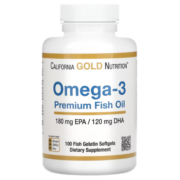 CGN加州黄金优质鱼油 美国进口欧米伽3高纯度无腥味Omega-3深海鱼油补充DHA+EPA软胶囊 100粒