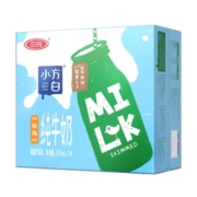 Plus会员:三元 X京东PLUS会员联名款小方白脱脂纯牛奶200ml*24盒/箱 +凑单品2件