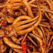 狄师傅香辣鱿鱼丝零食铁板鱿鱼须麻辣小吃即食海鲜小零食 香辣味鱿鱼丝 *50包
