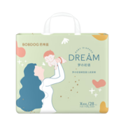 巴布豆（BOBDOG）梦初语敏感肌婴儿拉拉裤XXXL28片(17KG以上)加大码轻薄柔软大吸量