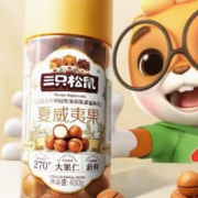 88VIP：Three Squirrels 三只松鼠 夏威夷果量贩罐装400g罐奶油味