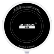 半球（PESKOE） 圆形电磁炉 家用电磁灶 多功能迷你小电炉灶 火锅炉套装 2200W无极旋钮调温 简约白【单机款】