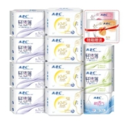 ABC卫生巾女棉柔日用夜用姨妈巾82片整箱组合套装官方正品+新品