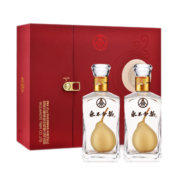 五粮液（WULIANGYE）五粮液 永不分梨 40度 永不分梨 375ml*2礼盒装白酒