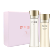 怡丽丝尔（ELIXIR）优悦活颜弹润水乳套装清爽水170ml+乳130ml 护肤礼盒