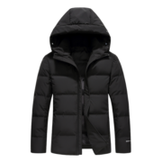 雪中飞（SNOW FLYING）【90鹅绒】鹅绒羽绒服秋冬新款男女同款时尚高品质鹅绒羽绒服 男款黑色 180