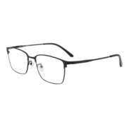 依视路（ESSILOR） 新款商务男镜架时尚镜框女配依视路镜片光学近视眼镜网上配镜 金属-半框-2012BK-黑色 镜框+依视路A4防蓝光1.56现片