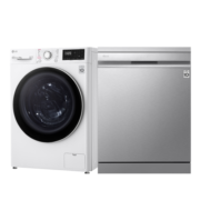 LG 洗烘套装10kg全自动蒸汽洗+10kg变频热泵烘干 除菌除螨FCY10Y4W+RH10V3AV6W（附件商品仅展示）