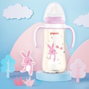 Pigeon 贝亲 PPSU双手柄 彩绘奶瓶 330ml