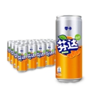 芬达 无糖版本 橙味汽水 330ml*24罐 整箱