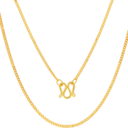 潮宏基 CHJ JEWELLERY 心细呵护侧身链 足金黄金项链女款 计价 XXG30000005 约3.25g