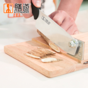 膳道木座铡刀不锈钢切年糕刀家用腊肉牛轧糖阿胶糕切片切刀
