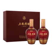 五粮液股份 五粮精酿 中国红 浓香型白酒 52度 500ml*2瓶 礼盒 送礼宴饮