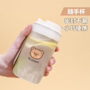 京东百亿补贴：沃德百惠（WORTHBUY）水杯高颜值塑料儿童便携学生随手杯350ml