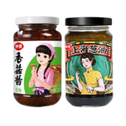仲景香菇酱上海葱油红油葱油拌面酱四川油泼辣子下饭夹馍 原味香菇酱1瓶+上海葱油1瓶