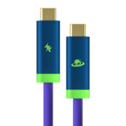 魅族 PANDAER Line King 100W 数据线 蓝紫色 0.8米 至高40Gbps传输/8K分辨率 USB4 兼容雷电3/4 Type-C接口