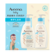艾惟诺（Aveeno）新生儿礼盒 婴幼儿童润肤乳洗发沐浴合一两件套宝宝洗护套装