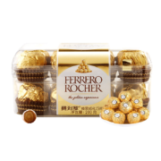 plus会员:FERRERO 费列罗 榛果威化糖果牛奶巧克力 30粒 礼盒装 *3件
