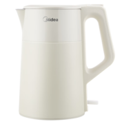美的（Midea）电水壶热水壶食品级304不锈钢开水壶1.7L大容量烧水壶双层精钢防烫一体无缝内胆电热水壶SHM1702