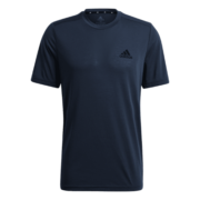 adidas阿迪达斯官方男装速干薄款运动健身上衣圆领短袖T恤GT5554 藏青/黑色 A/M