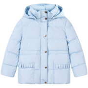 哈吉斯（HAZZYS）童装女童儿童羽绒服冬季新品中大童立领保暖外套 浅粉 105cm