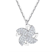 PLUS会员：CHOW TAI SENG 周大生 女士风车925银项链 S1PC0170W