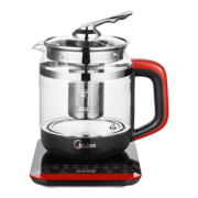 美的（Midea)养生壶 1.5L多功能电水壶煮茶煎药壶加厚高硼玻璃分体式全自动防干烧智能预约 MK-GE1703C