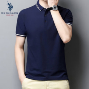 U.S. POLO ASSN.US保罗短袖polo衫男短袖男翻领纯色棉夏季商务休闲男士polo衫上衣 【JC-9988】藏青 XL