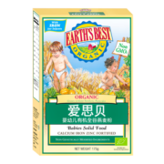 爱思贝（EARTH'S BEST）宝宝钙铁锌米糊 地球婴幼儿辅食 高铁有机燕麦粉175g（6-36月）
