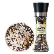吉得利 辛吉飞柠檬海盐黑胡椒粒研磨瓶碎粉瓶130g瓶 健身鸡胸肉牛排撒料