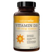 Naturewise 维生素D3 阳光瓶 成人维生素d vd3维他命d软胶囊 促钙吸收360粒 5000IU 成人备孕维生素D3