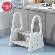 mloong 曼龙 儿童垫脚凳 二阶凳-典雅灰