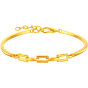潮宏基 CHJ JEWELLERY 缔结 足金黄金手镯女款 计价 SDG30000652 约8.2g