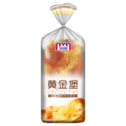 曼可顿 香浓黄金堡 法式布里欧修软丝面包 营养早餐食品休闲手撕面包 黄金堡300g*2