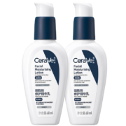 PLUS会员：CeraVe 适乐肤 PM乳60ml*2 (赠c霜15ml*2+洗脸巾)