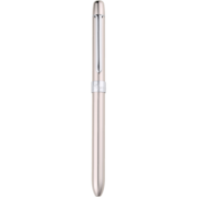日本TANOSEE多功能笔复合2+1商务礼盒金属笔学生办公 黑红圆珠芯0.7mm+自动铅芯0.5mm银色杆1支 TS-3FSM-SC