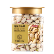 京东百亿补贴 京东京造 海盐开心果360g 盐焗罐装每日坚果无漂白量贩装零食送礼自营 包邮