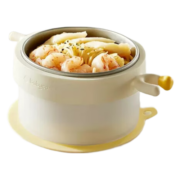 bc babycare辅食碗 儿童碗防摔防烫注水保温碗婴幼儿宝宝餐具恒温碗 单碗-艾格白