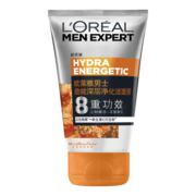 欧莱雅男士劲能深层净化洁面膏 100ml(洗面奶男 清洁排浊)