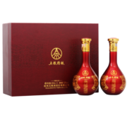 五粮液（WULIANGYE）五粮精酿中国红礼盒 52度500ml*2瓶 浓香型高度白酒 礼盒装