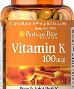 Puritan's Pride 普丽普莱 凝血维生素K补充剂100片 强健骨骼 到手价￥26.37