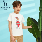 PLUS会员！HAZZYS 哈吉斯 男童休闲短袖