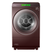 東芝（TOSHIBA）东芝 滚筒洗衣机全自动 X10棕色 热泵式洗烘一体 六维防毛屑 双微泡除菌 12公斤大容量 以旧换新