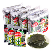 海牌菁品 韩国进口 原味海苔2g*32包 饭团寿司旅游便携零食紫菜64g四大袋
